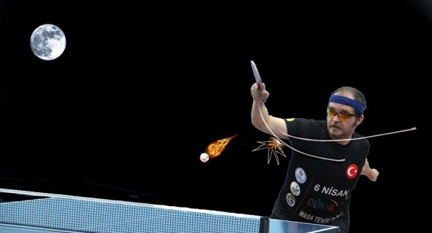 Masa tenisi yanan top Masa tenisi yanan top