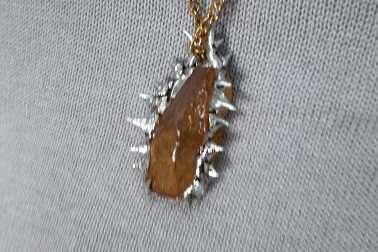 Solder iron jewelry design red calsedony