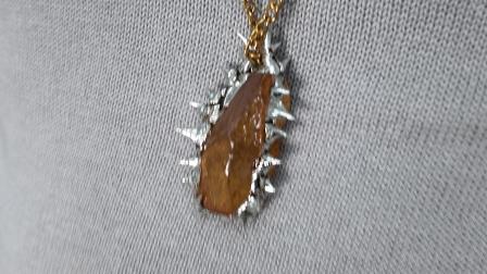 Solder iron jewelry design red calsedony