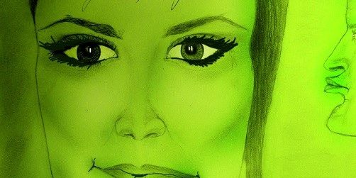 Göğüsüsüz kadın tahta göğüs