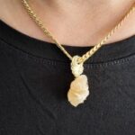 Calcite crystal head necklace design