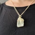 crystal head necklace design gold