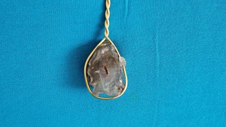 Agat kristali kolye tasarımım